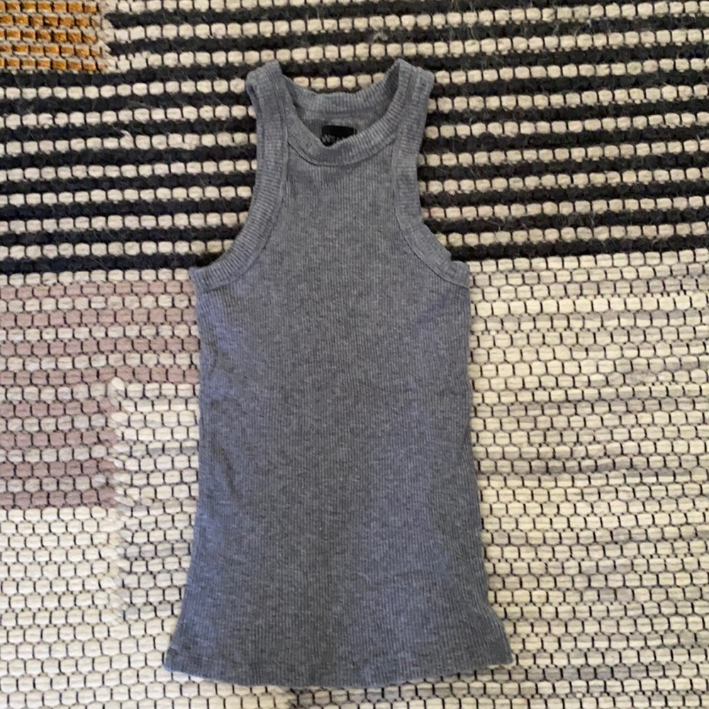Bandier Rivington ribbed tank in gray